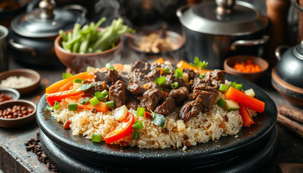 Beef Pepper Rice Origins