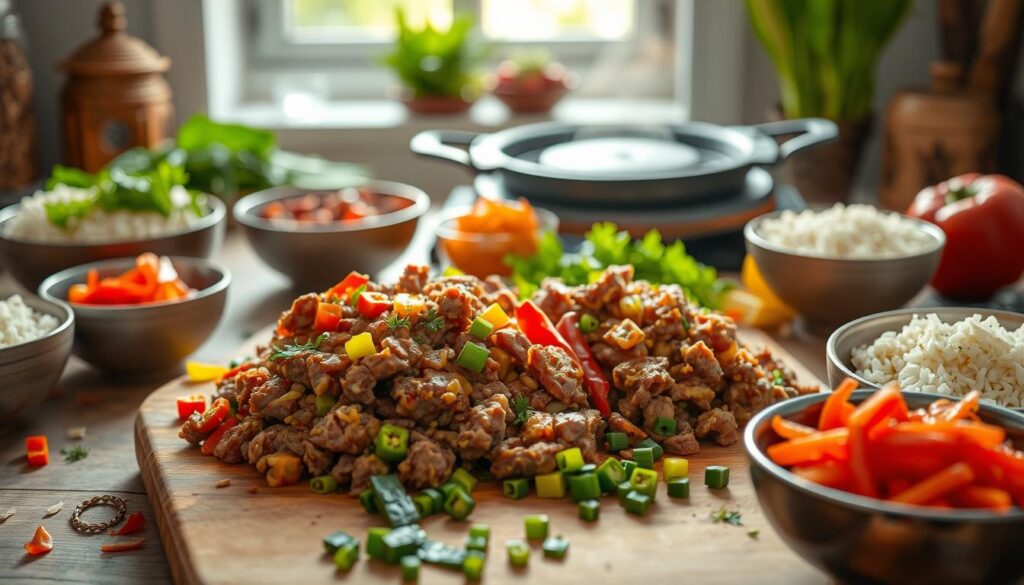 Beef Rice Medley Preparation