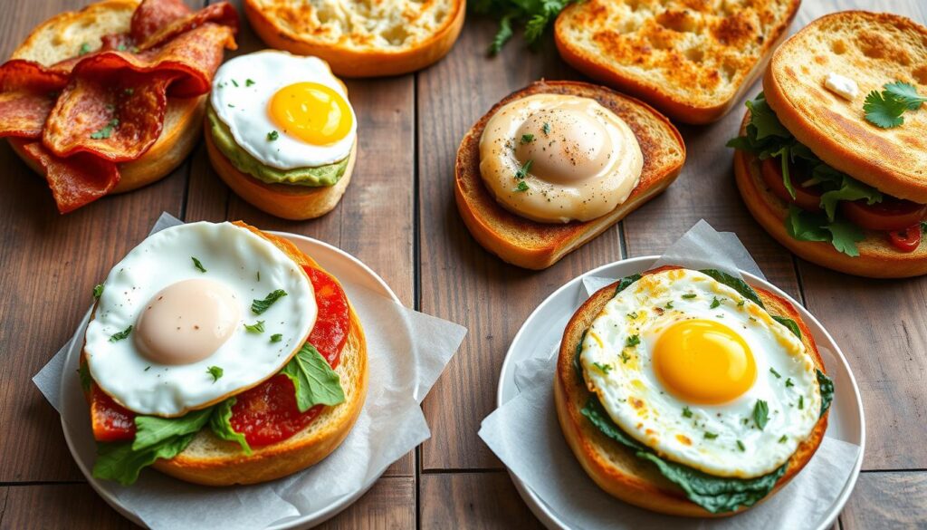 Breakfast Egg Sandwich Varieties