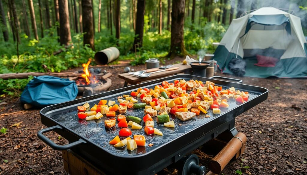 Camping Griddle Stir-Fry Meal