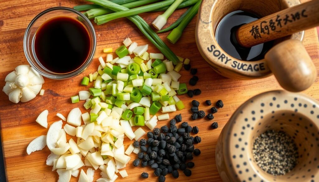 Japanese pepper steak marinade preparation