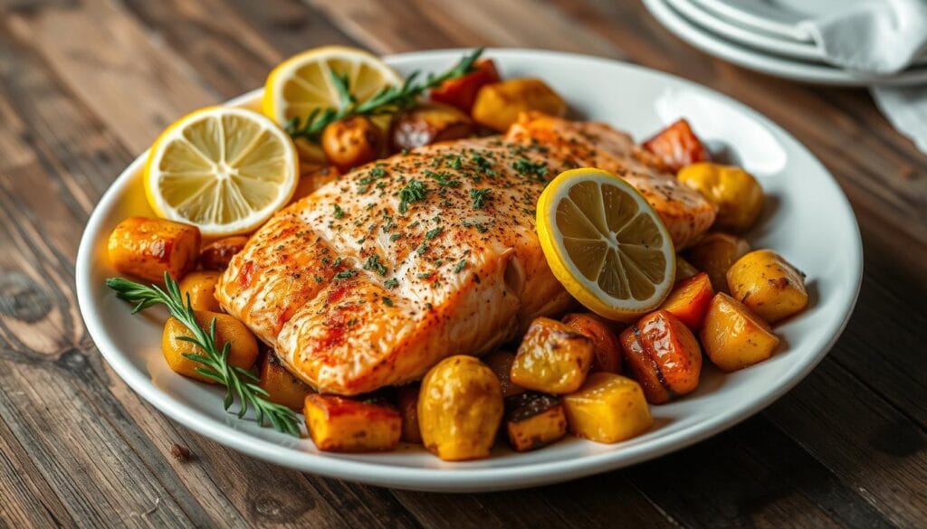 Baked Salmon with Lemon and Herbs Baked Salmon with Lemon and Herbs