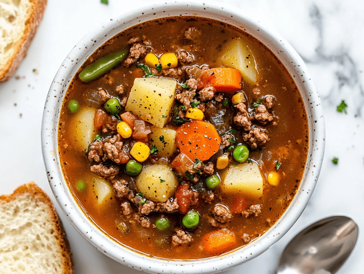 old fashioned vegetable beef soup recipe